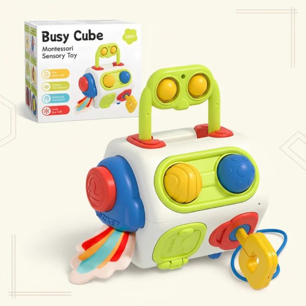 BusyCube – Cube Montessori Fidget 10 en 1 pour enfants