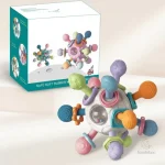 Anneau 3 en 1 : jouet, dentition et stimulation sensorielle