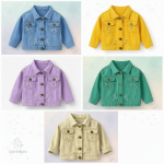 Veste en jean colorée pour les jeunes enfants