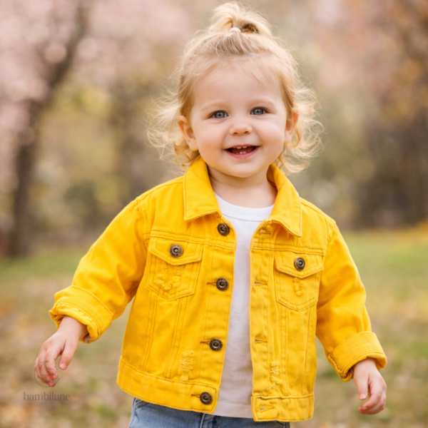 Veste en jean colorée pour le printemps