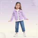 Veste en jean pour enfants aux couleurs vives