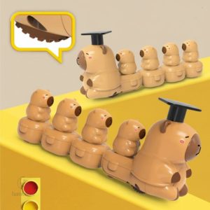 Jouet ludique : train bondé de capybaras pour petits