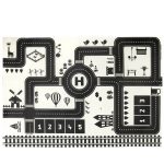 Tapis d'aventure avec routes pour voitures miniatures