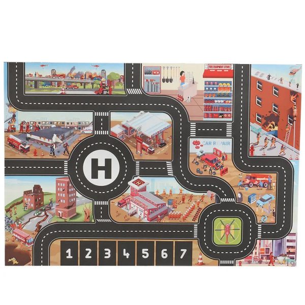 Tapis de jeu sur le thème de la ville pour petits explorateurs