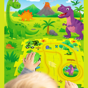 Piste de train colorée pour le jeu créatif des tout-petits