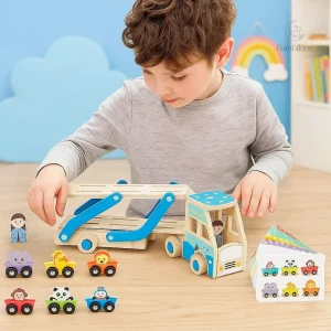Camion en bois CargoMatch pour enfants de 3 à 4 ans