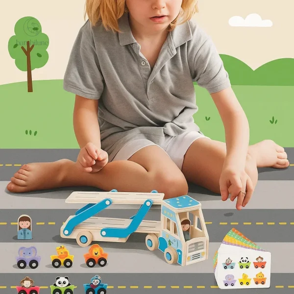 Camion créatif en bois pour jouer et apprendre