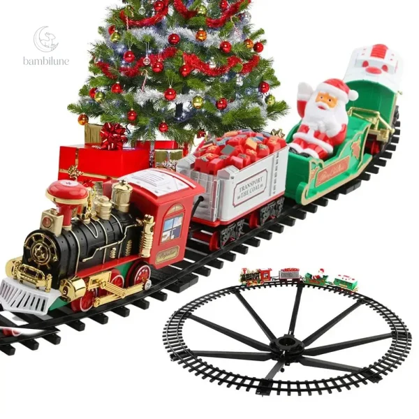 Jouet traditionnel - Train de Noël avec décorations festives