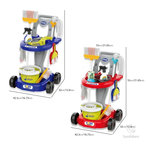 Chariot de nettoyage amusant pour enfants en bas âge
