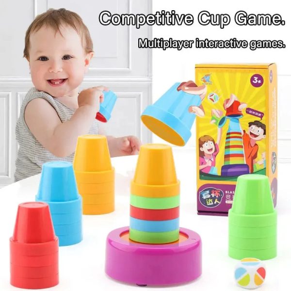 Jouet éducatif Color Cups, idéal pour développer la motricité