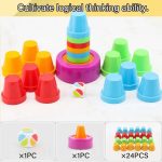 Set de tasses colorées pour le jeu et l'apprentissage