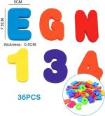 Activités ludiques dans l'eau avec lettres colorées