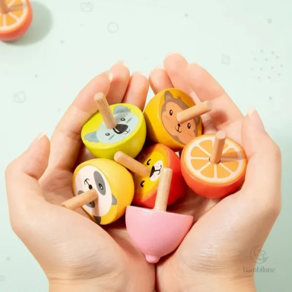 Jouet en bois ColorSpin pour une expérience tactile amusante