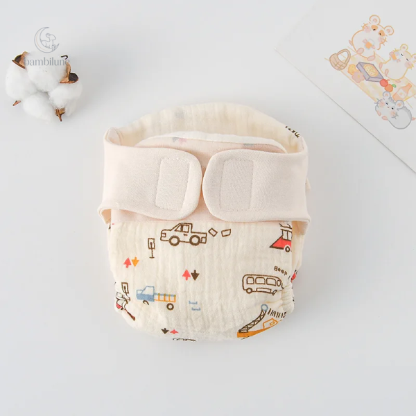 Culottes d'apprentissage imperméables en coton naturel