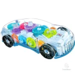 Voiture colorée et lumineuse, plaisir de la course pour petits