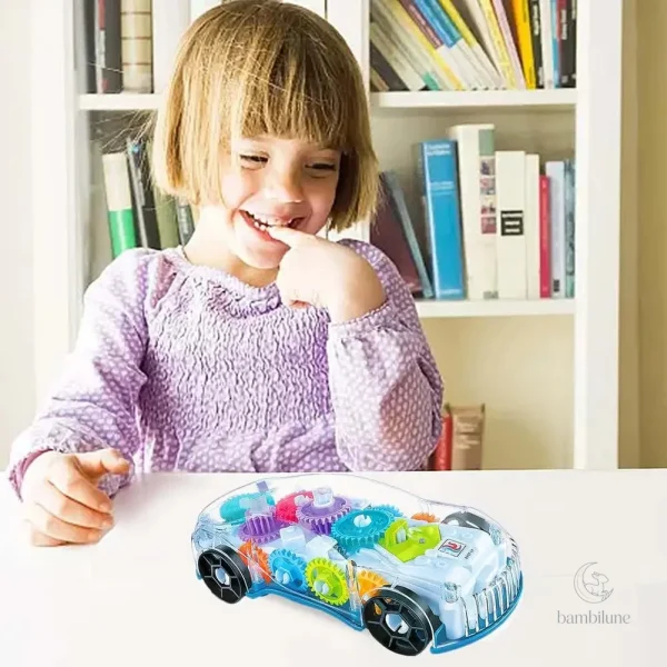 Véhicule amusant pour enfants, course et lumière en un seul jouet