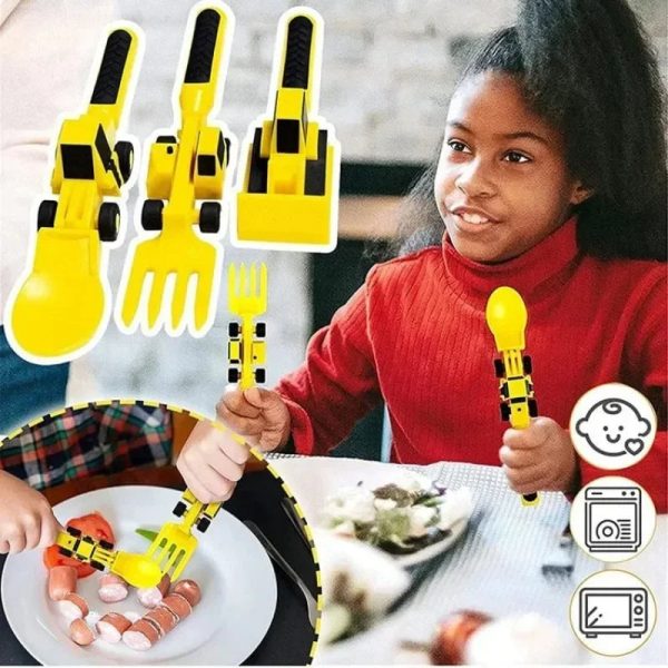 Ensemble de couverts créatifs pour repas sans grincements