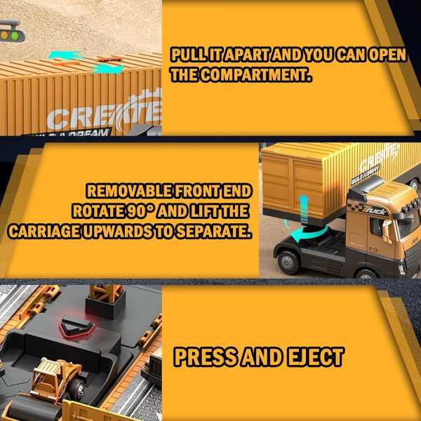 Jeu 2 en 1 pour enfants de 3 à 4 ans, camion de chantier