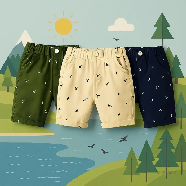 Short dinosaure CoolKiddo, frais et confortable pour enfants