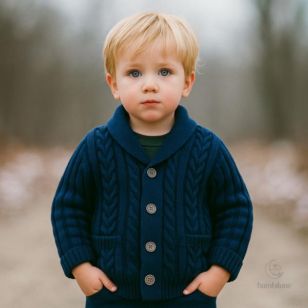 Cardigan tricoté CozyCub pour enfant