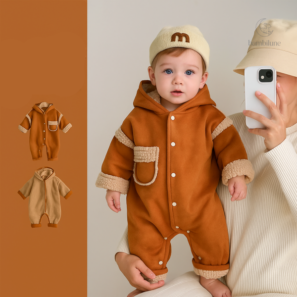 CozyNest – Combinaison d'hiver épaisse avec capuche