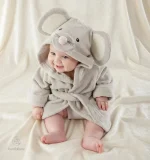 Peignoir absorbant pour enfants, style animalier