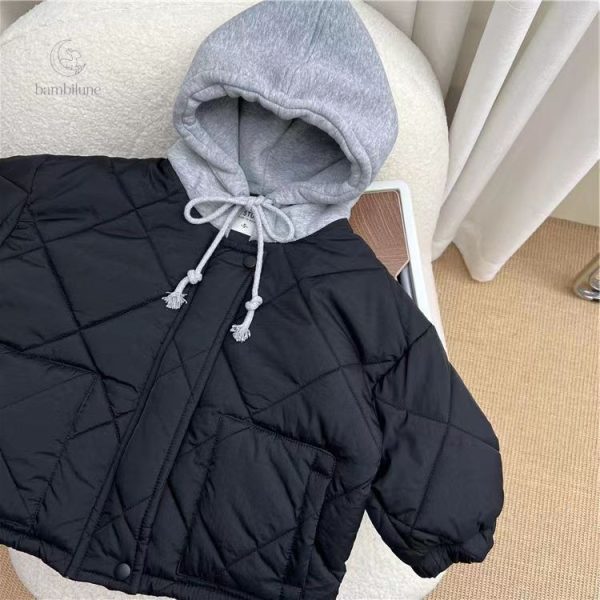 Veste d'hiver confortable avec capuche pour enfants