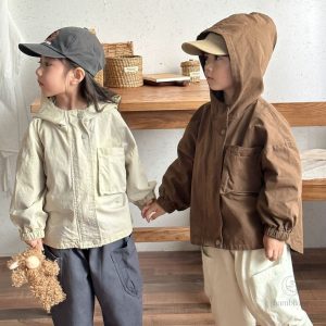 Veste d'automne pour enfants, protection contre le vent