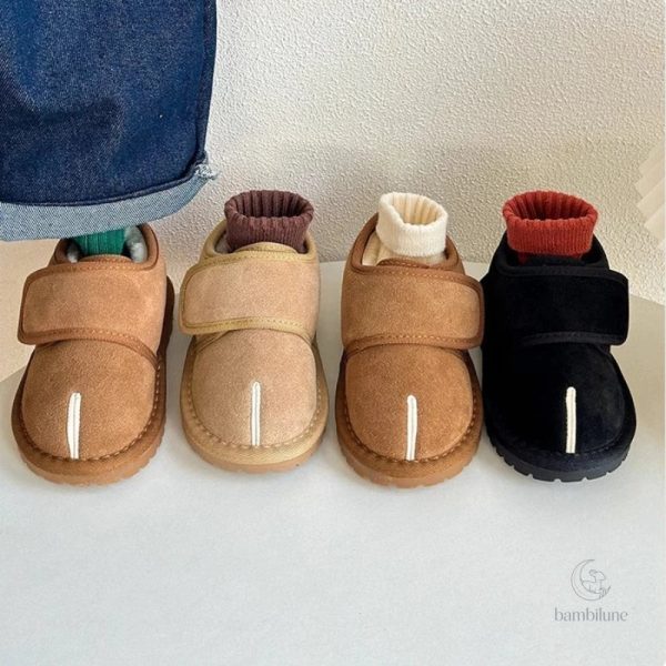 Chaussures d'hiver chaudes pour enfants avec velcro