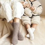 Chaussettes en polaire pour enfants, douces et chaudes