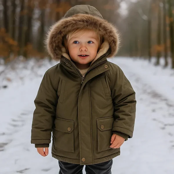 Vêtements d'automne pour enfants, parka élégante et chaude
