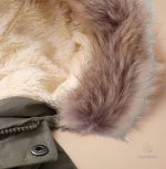 Col en fourrure sur parka d'hiver pour enfants CozyTrend