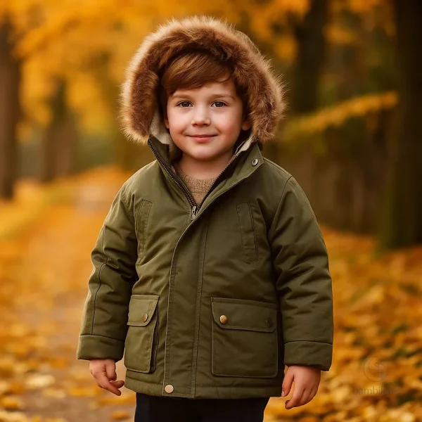 Parka chaude pour enfants, idéale pour l'hiver