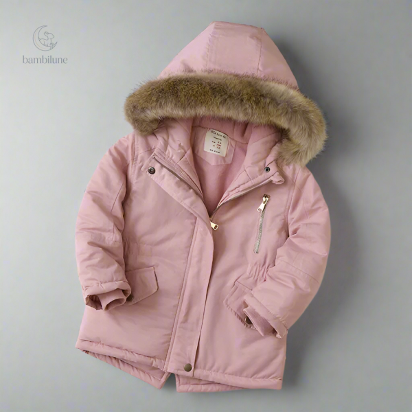 Vêtement d'extérieur pour enfants, parka d'hiver chic