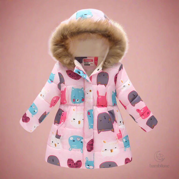 Manteau d'hiver matelassé élégant pour filles - vue 3