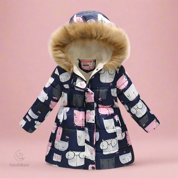 Manteau d'hiver matelassé élégant pour filles - vue 4