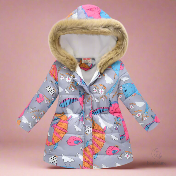 Manteau d'hiver matelassé élégant pour filles - vue 7