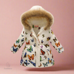Vêtement d'hiver matelassé pour filles, look tendance
