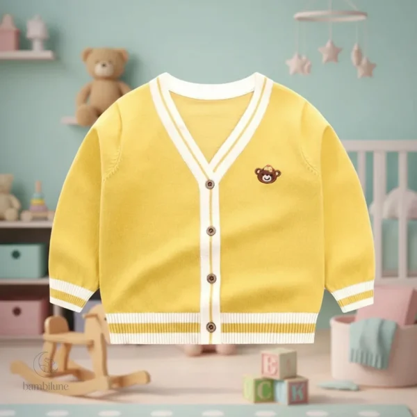 Vêtement pour enfants : cardigan avec oursons
