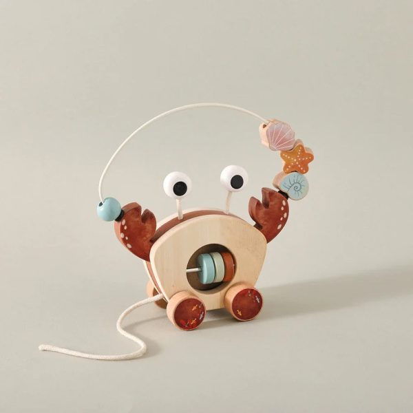Crabe en bois pour encourager le jeu actif chez les tout-petits