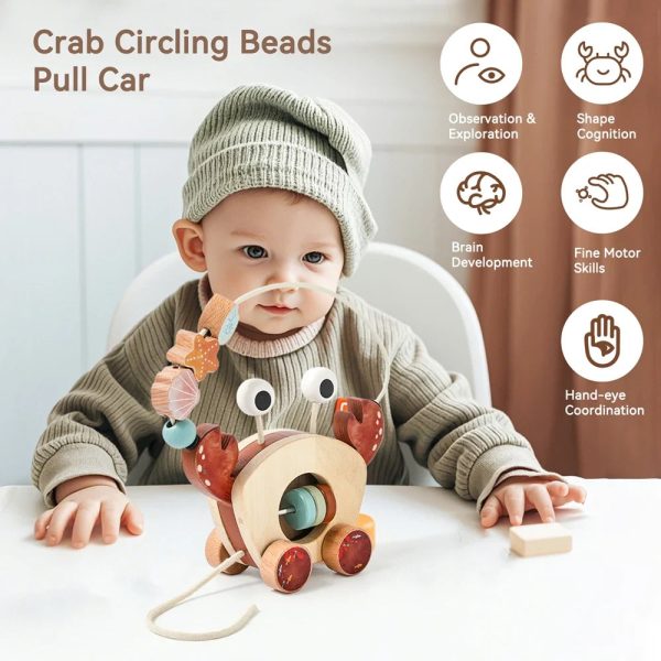 Jouet éducatif en forme de crabe pour jeunes enfants