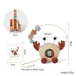 Jouet à tirer en bois pour stimuler la curiosité