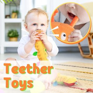 Jouet en peluche coloré, idéal pour les enfants de 0 à 1 an