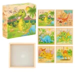 Puzzle coloré en bois pour les tout-petits curieux