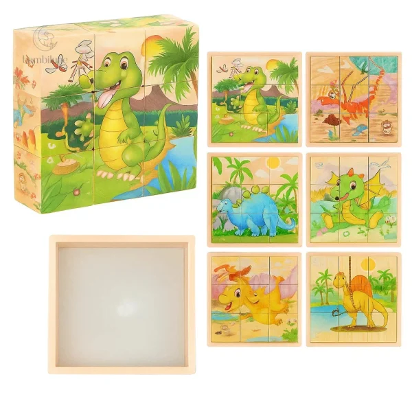 Puzzle coloré en bois pour les tout-petits curieux