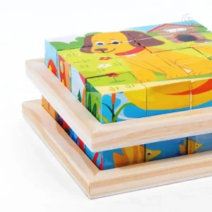 Jouet éducatif en bois pour enfants de 1 à 2 ans
