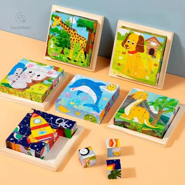 Puzzle 3D ludique pour l'apprentissage précoce des formes