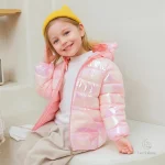 Veste matelassée épaisse avec capuche ours pour enfants