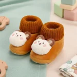Chaussons animaux en tissu doux pour bébés
