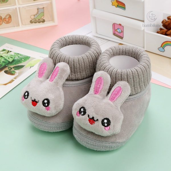 Chaussons chauds pour bébés en forme d'animaux
